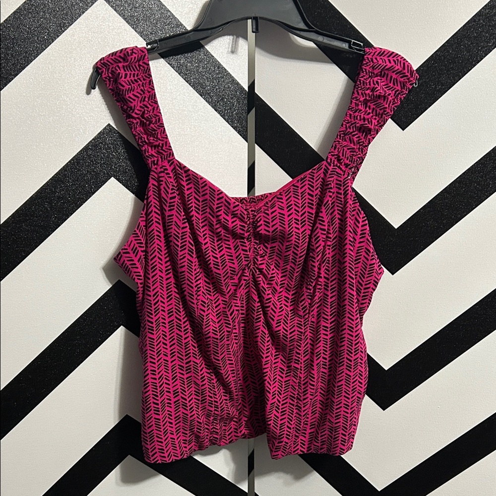 Torrid Fuchsia and Black Patterned Camisole
